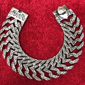 Stephen Webster Men’s textured Sterling Silver Bra